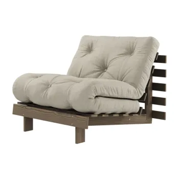 Fotoliu bej cu tapiterie din in Roots - Karup Design imagine