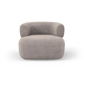 Fotoliu bej cu tapiterie din stofa boucle Jenny - Micadoni Home imagine