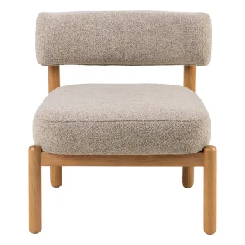 Fotoliu bej cu tapiterie din tesatura boucle Burley - Actona imagine