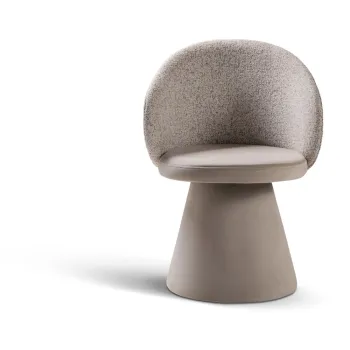 Fotoliu bej cu tapiterie din tesatura boucle Inez - Micadoni Home imagine