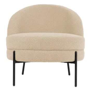 Fotoliu bej cu tapiterie din tesatura boucle Noble - Leitmotiv imagine