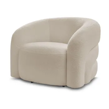 Fotoliu bej pivotant cu tapiE>erie din E>esAfturAbouclA(C) Elina aEURBobochic Paris imagine