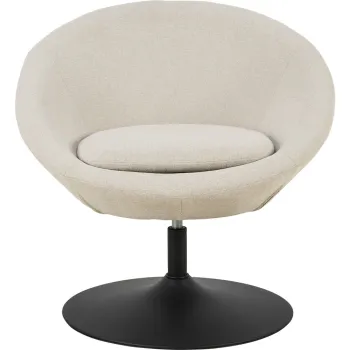 Fotoliu bej pivotant cu tapiterie din chenille Center - Actona imagine