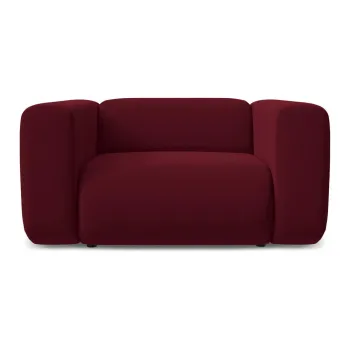 Fotoliu burgundy cu tapiterie din catifea Ekahi - Makamii imagine