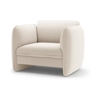 Fotoliu crem cu tapiE>erie din catifea Georgia aEURMicadoni imagine