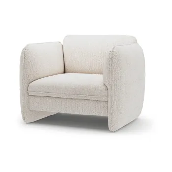 Fotoliu crem cu tapiE>erie din chenille Georgia aEURMicadoni imagine