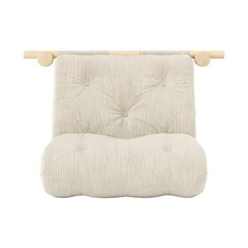 Fotoliu crem cu tapiterie din catifea reiata Hooked - Karup Design imagine