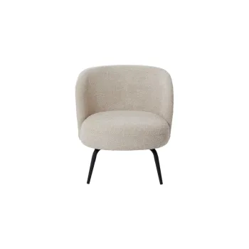 Fotoliu crem cu tapiterie din stofa boucle Dieyda - Light & Living imagine