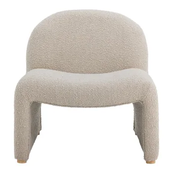 Fotoliu crem cu tapiterie din tesatura boucle Neel - Bloomingville imagine