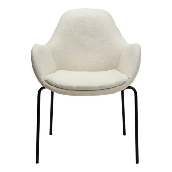 Fotoliu crem cu tapiterie din tesatura boucle Zimmer - DAN-FORM Denmark imagine