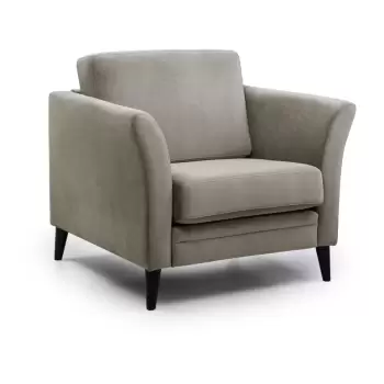 Fotoliu cu husa din catifea Scandic Eden, bej imagine