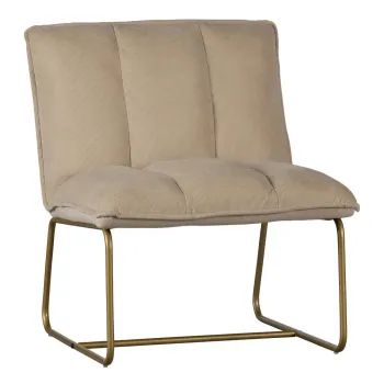 Fotoliu cu structura aurie WOOOD Fie, bej imagine