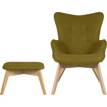 Fotoliu cu taburet verde Niko - Ropez imagine