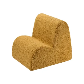 Fotoliu de copii maro cu tapiterie din tesatura boucle Cloud - Wigiwama imagine