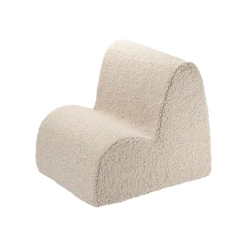 Fotoliu de copii maro deschis cu tapiterie din tesatura boucle Cloud - Wigiwama imagine