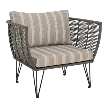 Fotoliu de gradina bej capitonat Mundo - Bloomingville imagine