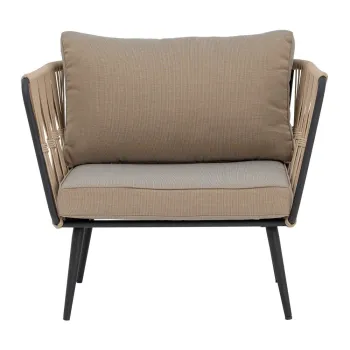 Fotoliu de gradina bej capitonat Pavone - Bloomingville imagine