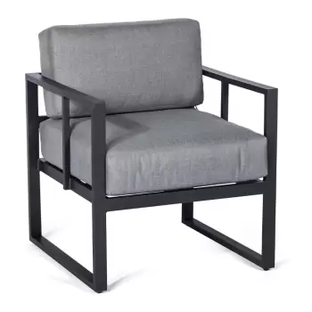 Fotoliu de gradina Bonami Selection Bellisima, gri grafit imagine
