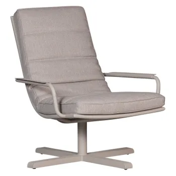 Fotoliu de gradina gri deschis din metal Coosa - Exotan imagine