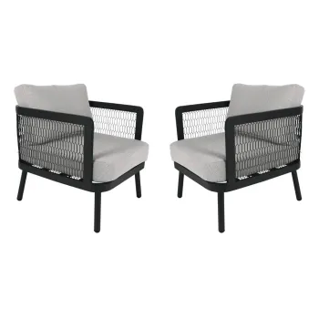 Fotoliu de gradina gri din metal Edinburgh Duo - Rojaplast imagine