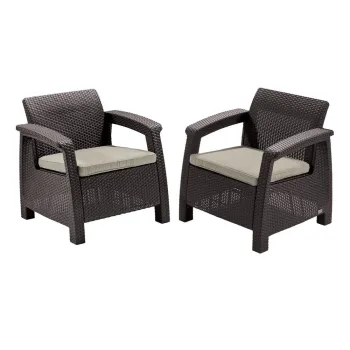 Fotoliu de gradina maro Corfu - Keter imagine