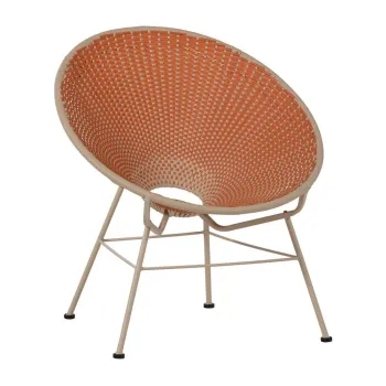 Fotoliu de grAfdinAportocaliu din ratan artificial Kazoun aEURWOOOD imagine