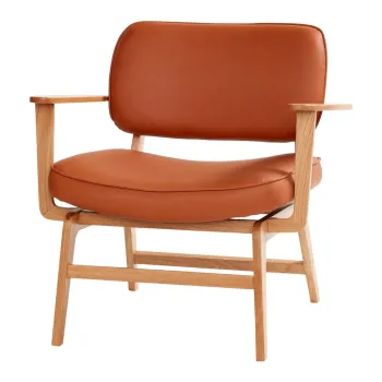 Fotoliu din imitatie piele Hubsch Haze, portocaliu imagine