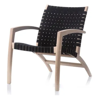 Fotoliu din lemn de stejar Findahl by Hammel Luna, bej - negru imagine