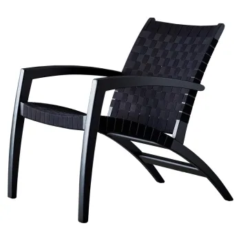 Fotoliu din lemn de stejar Findahl by Hammel Luna, negru imagine