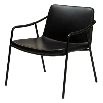 Fotoliu din piele artificiala DAN-FORM Denmark Boto, negru imagine