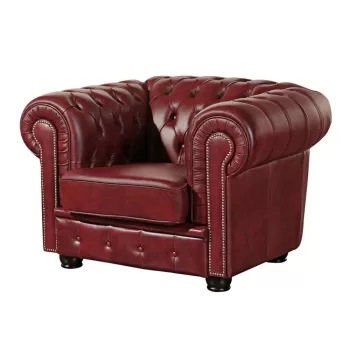 Fotoliu din piele Max Winzer Norwin, rosu imagine