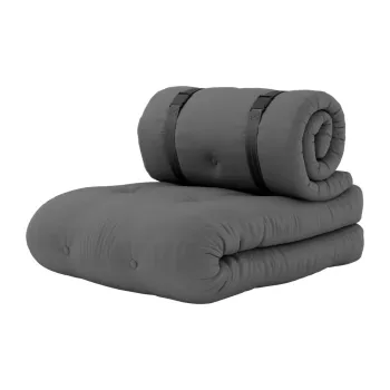 Fotoliu extensibil adecvat pentru exterior Karup Design Design OUT(TM) Buckle Up Dark Grey, gri inchis imagine