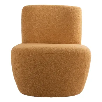 Fotoliu galben cu tapiterie din tesatura boucle Ada - Leitmotiv imagine