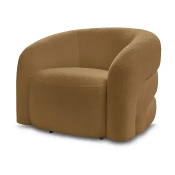 Fotoliu galben muE(TM)tar pivotant cu tapiE>erie din E>esAfturAbouclA(C) Elina aEURBobochic Paris imagine