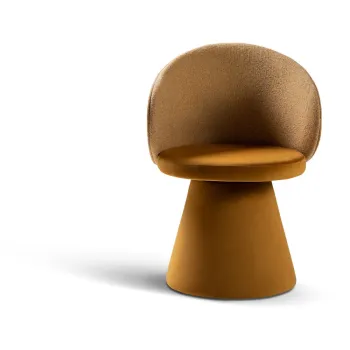 Fotoliu galben mustar cu tapiterie din tesatura boucle Inez - Micadoni Home imagine