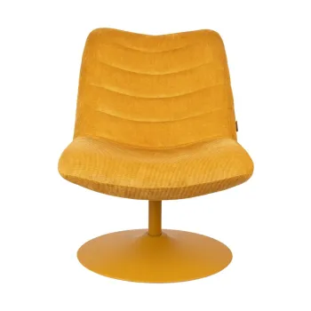 Fotoliu galben ocru cu tapiterie din catifea Bubba - Zuiver imagine