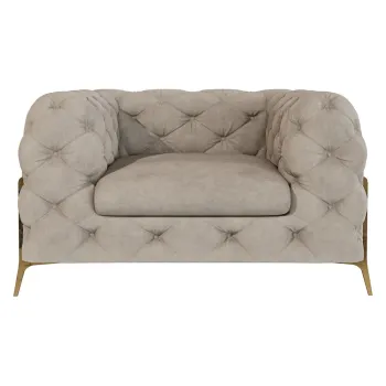 Fotoliu grej cu tapiterie din catifea Chelsea Bis - Ropez imagine