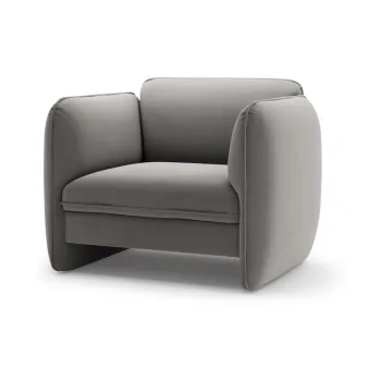 Fotoliu gri A(R)nchis cu tapiE>erie din catifea Georgia aEURMicadoni imagine