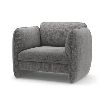 Fotoliu gri A(R)nchis cu tapiE>erie din chenille Georgia aEURMicadoni imagine