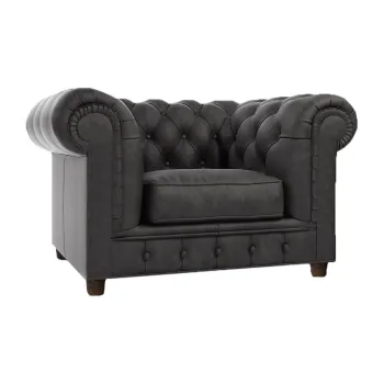 Fotoliu gri antracit cu tapiterie din catifea Cambridge - Ropez imagine