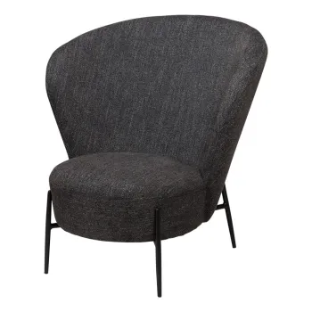 Fotoliu gri antracit cu tapiterie din tesatura boucle Orbit - DAN-FORM Denmark imagine