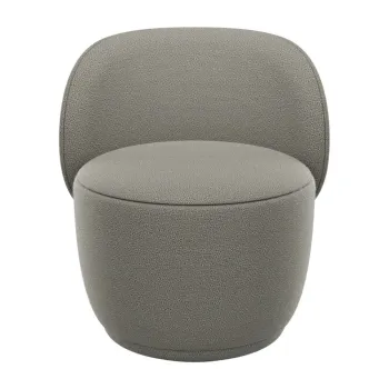 Fotoliu gri cu tapiterie din stofa boucle KUON - Blomus imagine