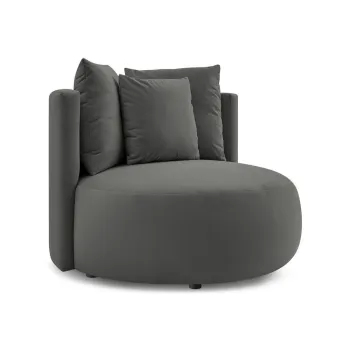 Fotoliu gri deschis cu tapiE>erie din catifea Cesar aEURBobochic Paris imagine