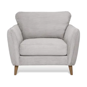 Fotoliu gri deschis cu tapiterie din catifea reiata Paris - Scandic imagine