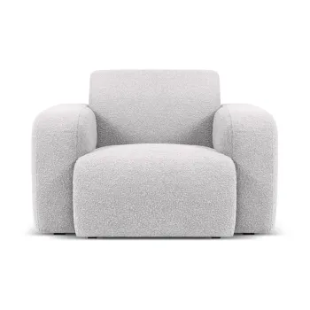 Fotoliu gri deschis cu tapiterie din stofa boucle Molino - Micadoni Home imagine