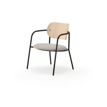 Fotoliu gri deschis in decor de frasin Eclipse - Teulat imagine