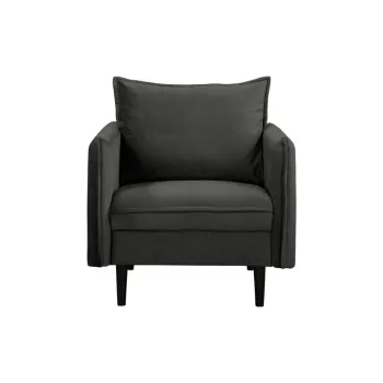 Fotoliu gri inchis cu tapiterie din catifea Juli - Ropez imagine