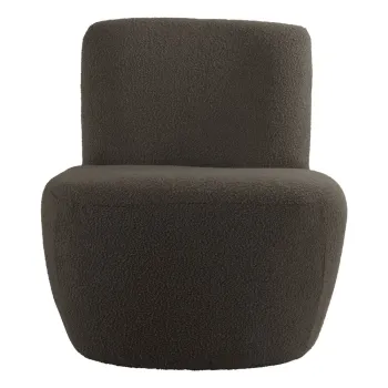 Fotoliu gri/maro cu tapiterie din tesatura boucle Ada - Leitmotiv imagine