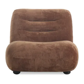 Fotoliu maro cu tapiterie din catifea Wyatt - Dutchbone imagine