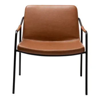 Fotoliu maro cu tapiterie din imitatie de piele Boto - DAN-FORM Denmark imagine
